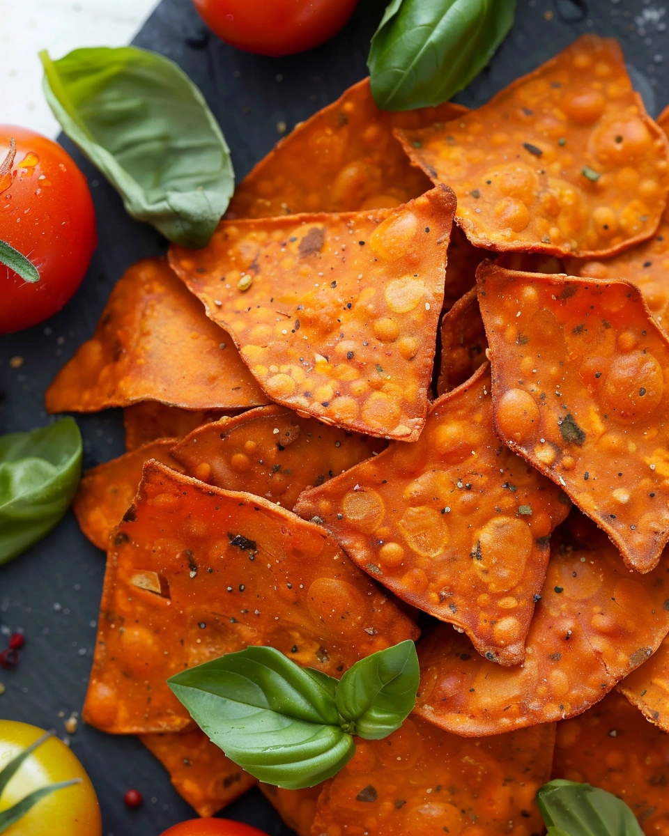 Tomato and Basil Lentil Chips Recipe