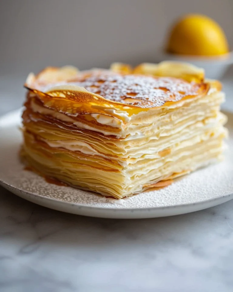 Lemon Mascarpone Crêpe Cake