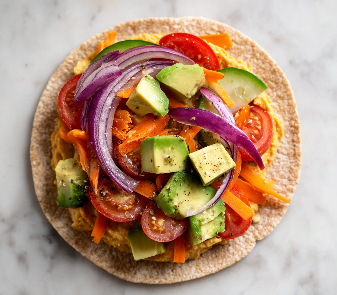 Grilled Zucchini Hummus Wrap