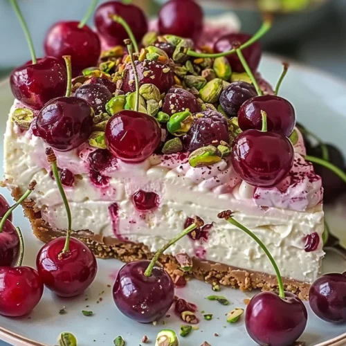 Cherry Pistachio Cheesecake