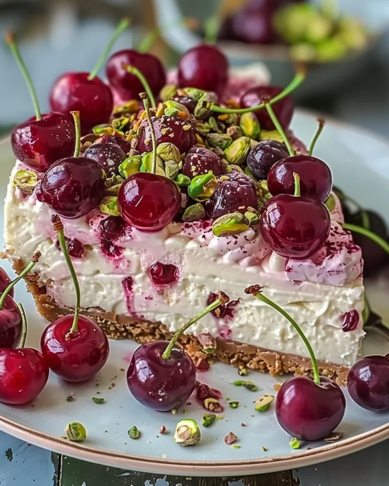 Cherry Pistachio Cheesecake
