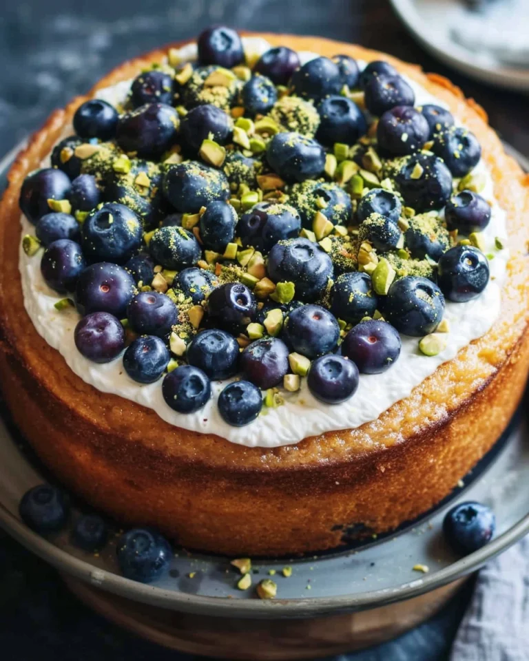 Blueberry Orange Brunch Cake with Agave and Pistachios
