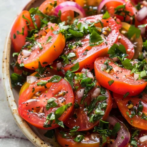 Best Marinated Tomatoes Salad
