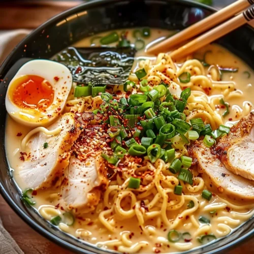 Creamy Garlic Chicken Ramen
