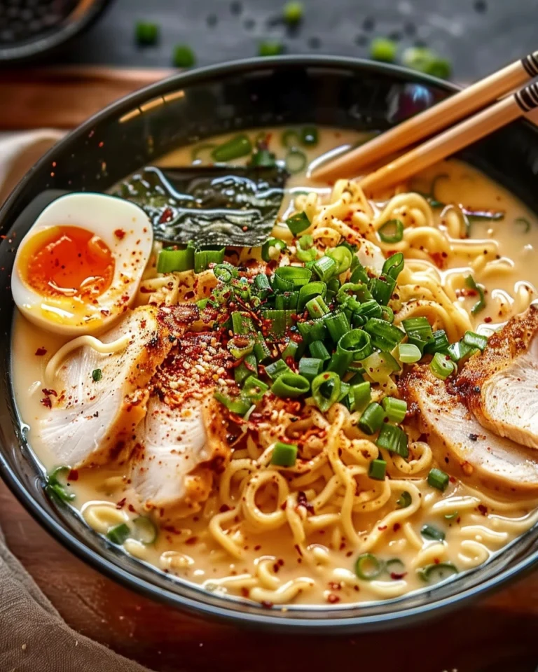 Creamy Garlic Chicken Ramen