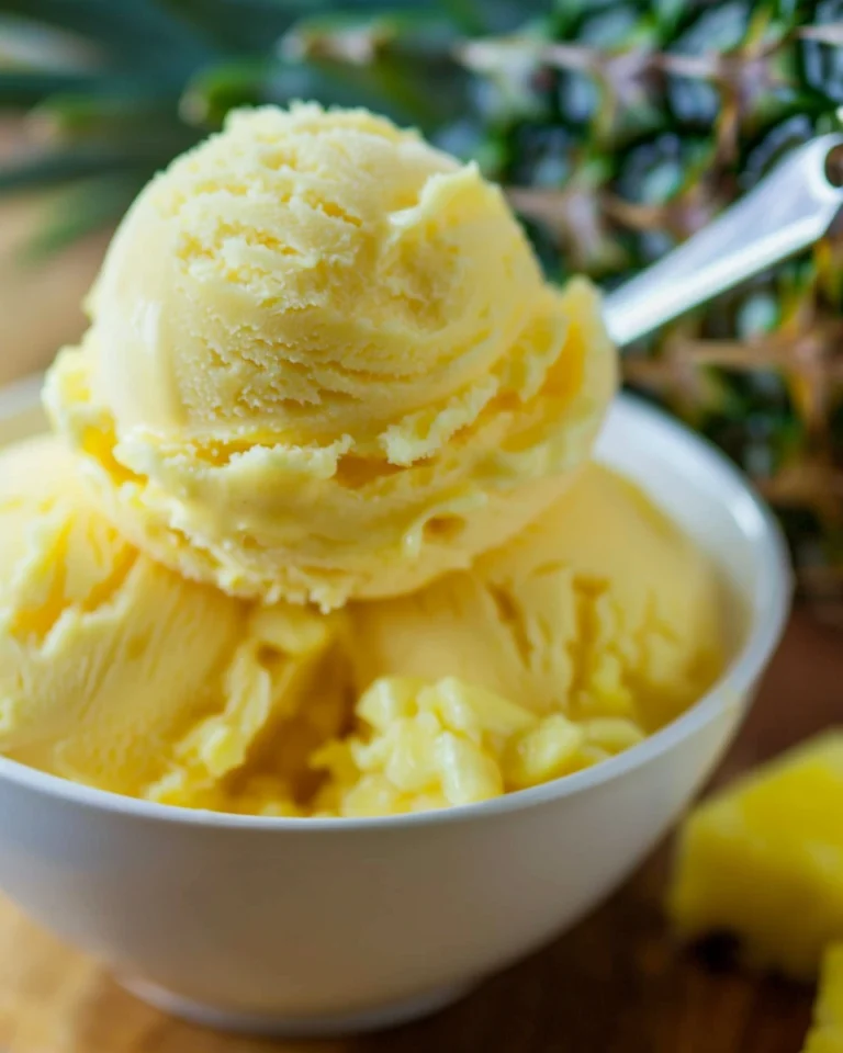 Fresh Pineapple Frozen Yogurt