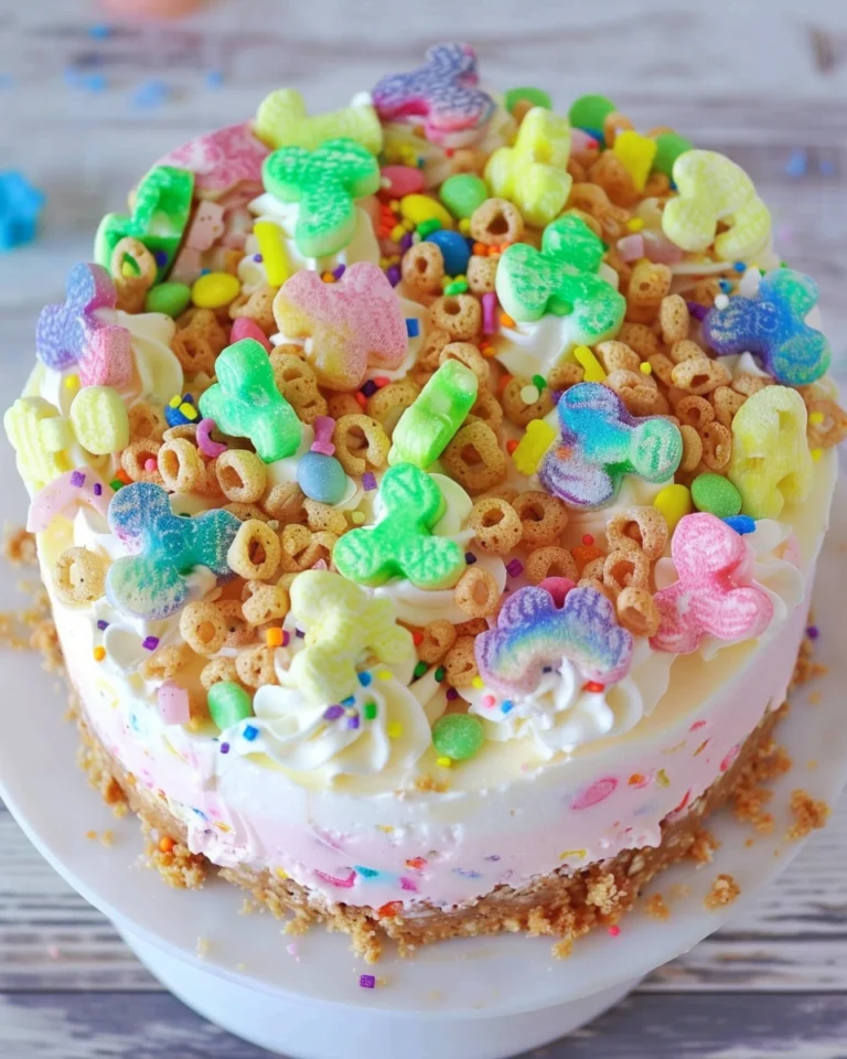 Lucky Charms Cheesecake (No Bake)