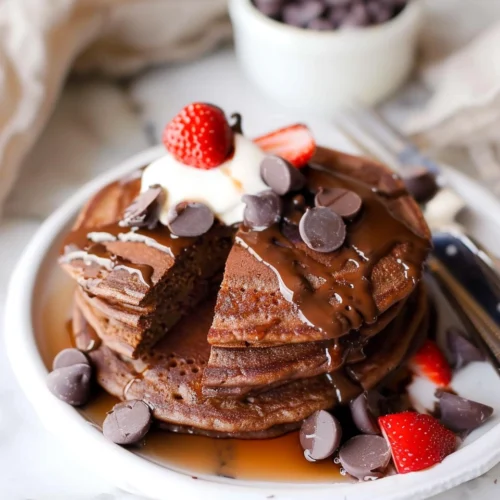 Veggie-Loaded Chocolate Pancakes (gluten free)