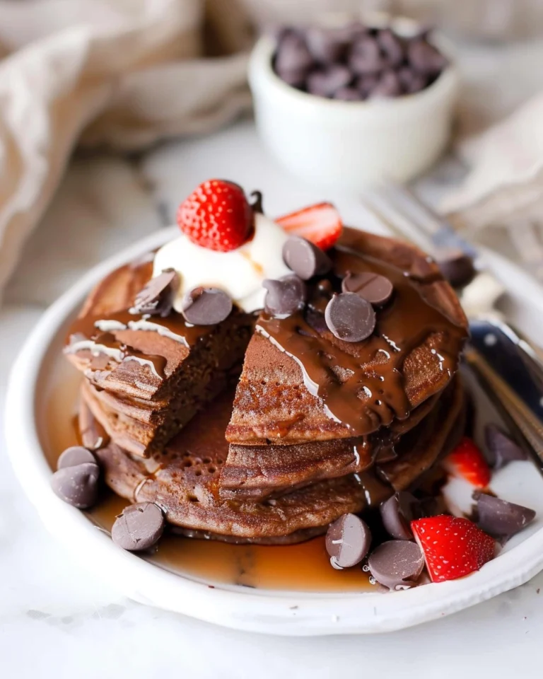 Veggie-Loaded Chocolate Pancakes (gluten free)