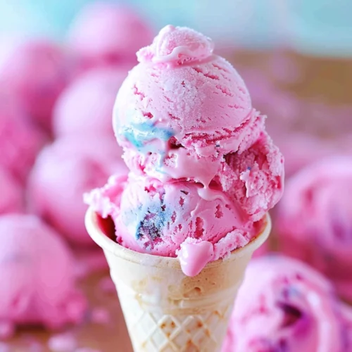 Homemade Cotton Candy Ice Cream