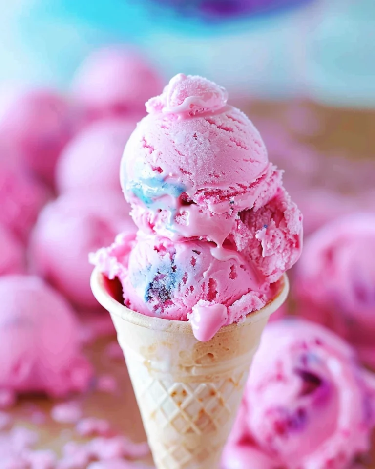 Homemade Cotton Candy Ice Cream