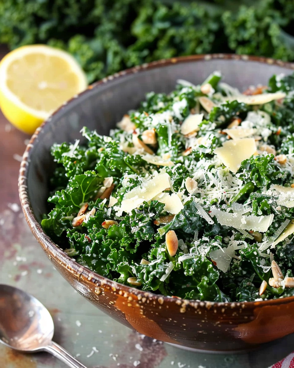Kale and Almond Salad with Lemon and Parmesan
