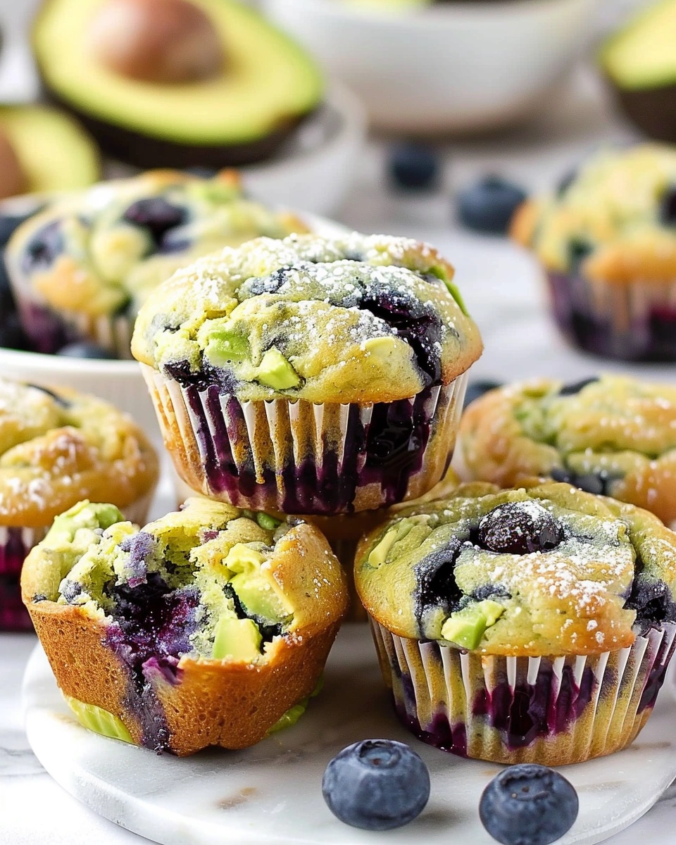Avocado Blueberry Muffins