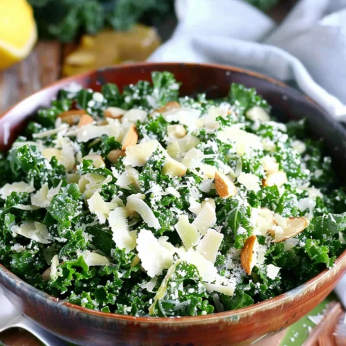 Kale and Almond Salad with Lemon and Parmesan