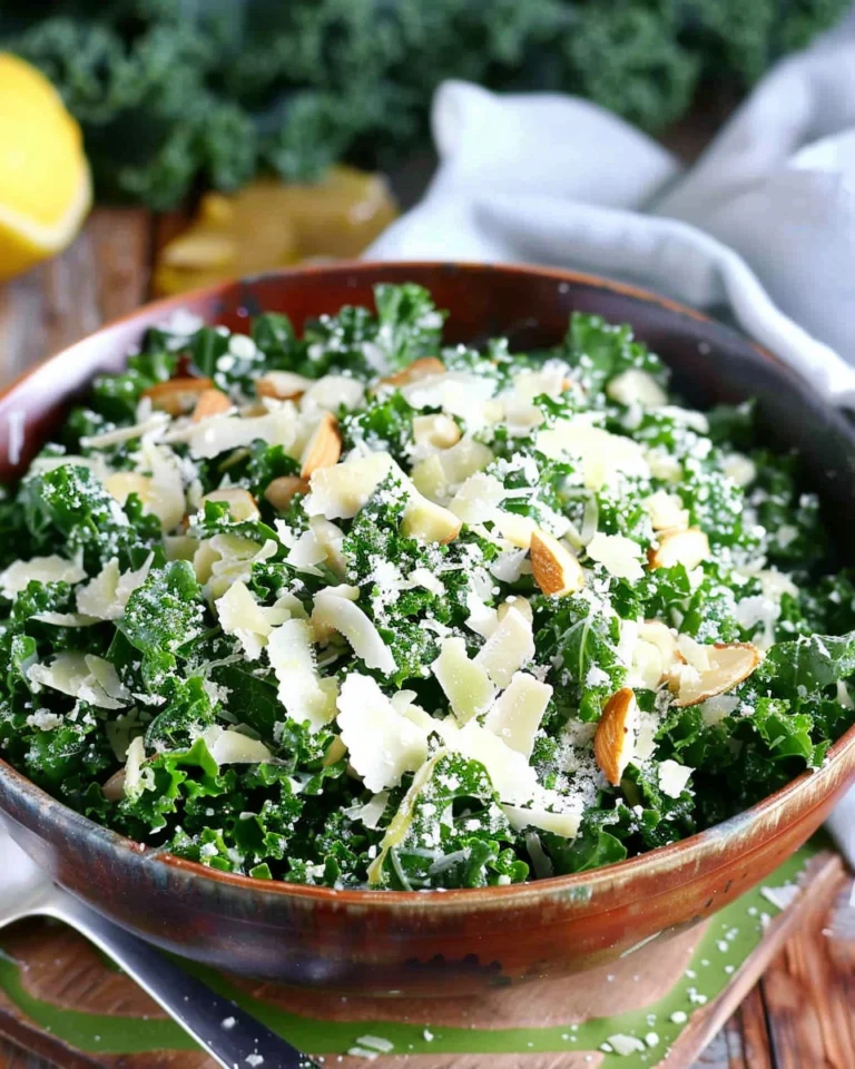Kale and Almond Salad with Lemon and Parmesan