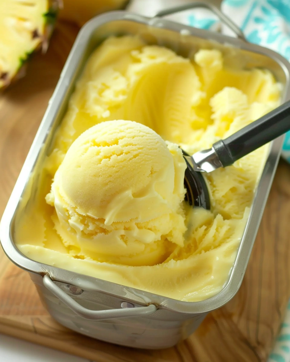Fresh Pineapple Frozen Yogurt