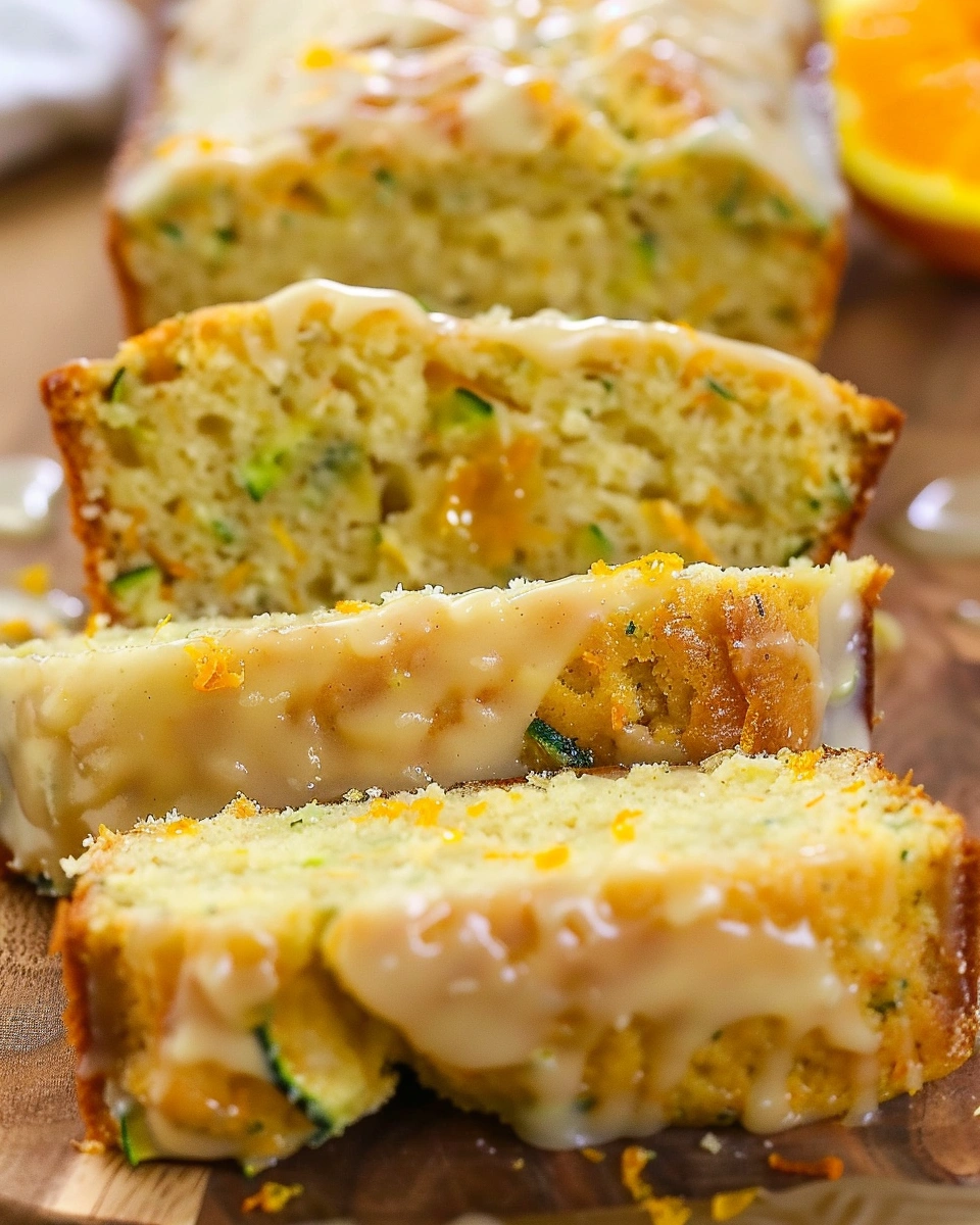 Orange Zucchini Bread with Orange Glaze