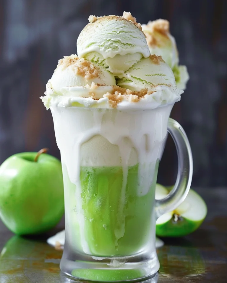 Green Apple Ice Cream Soda Float