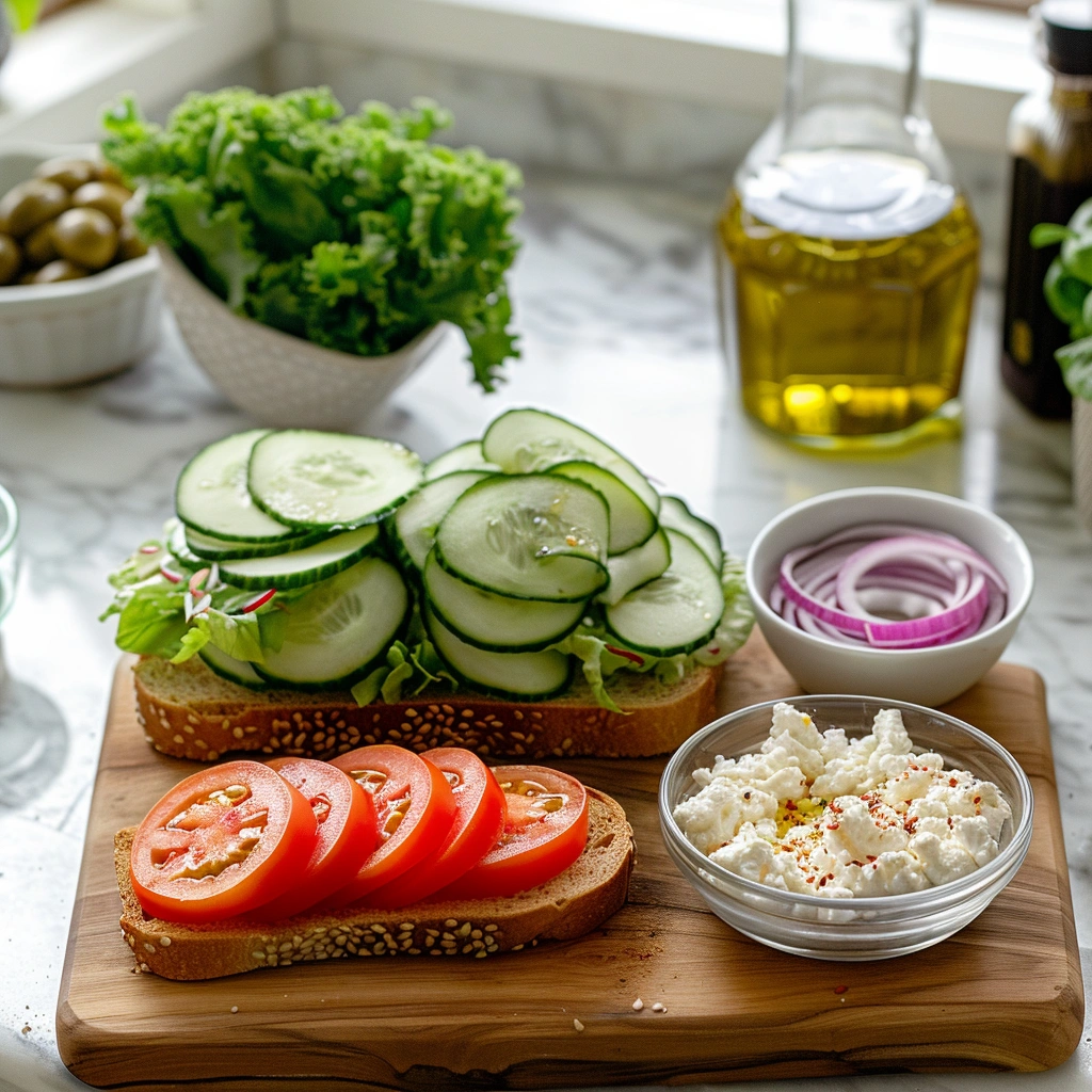Mediterranean Veggie Sandwich