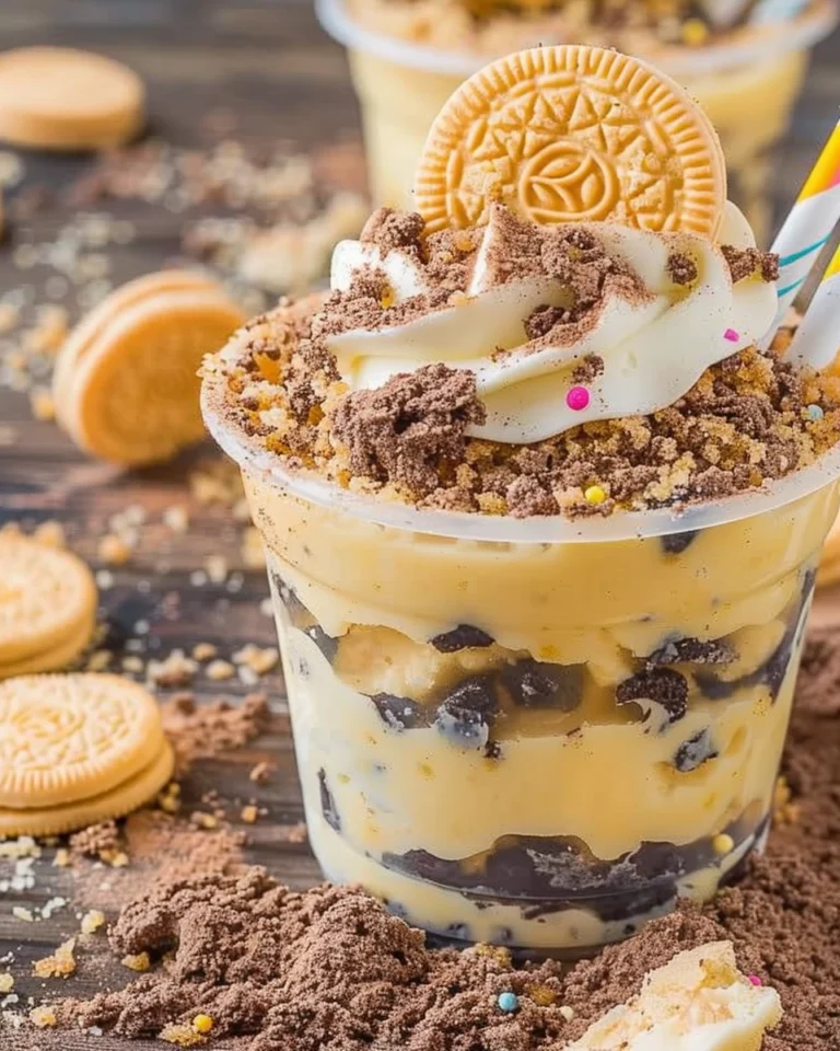 Golden Oreo Sand Pudding (easy summer dessert cups)