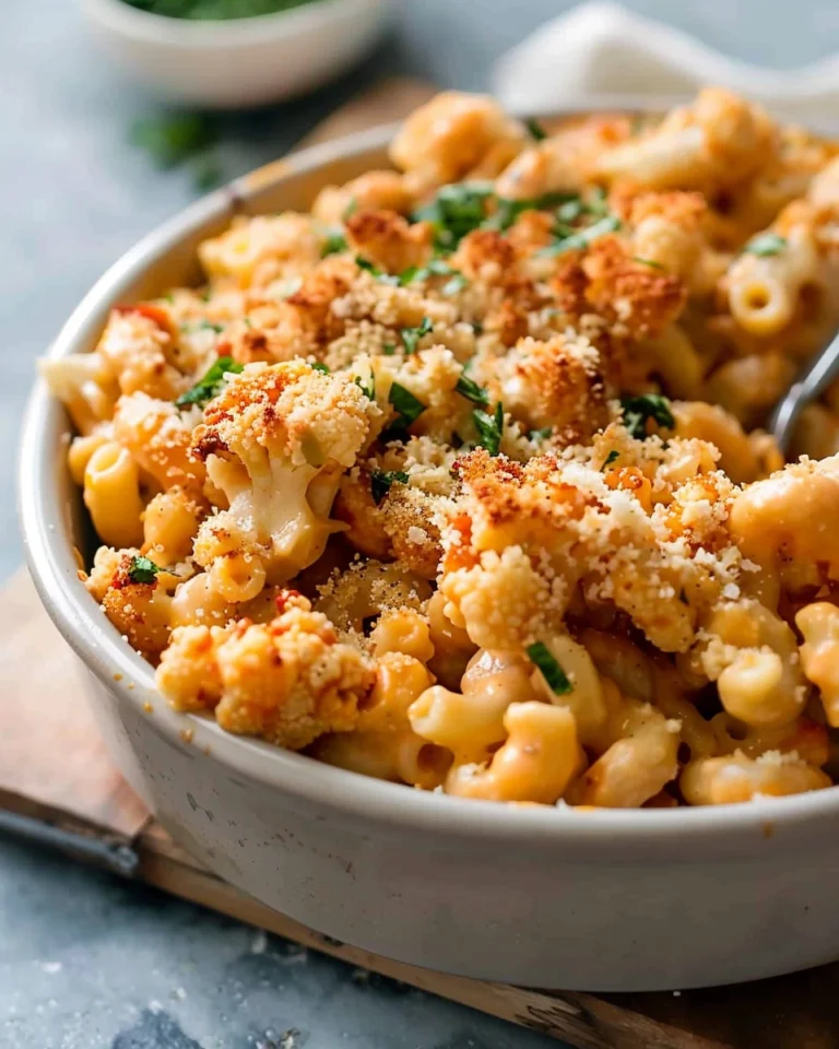 Vegan Buffalo Cauliflower Mac and Cheese