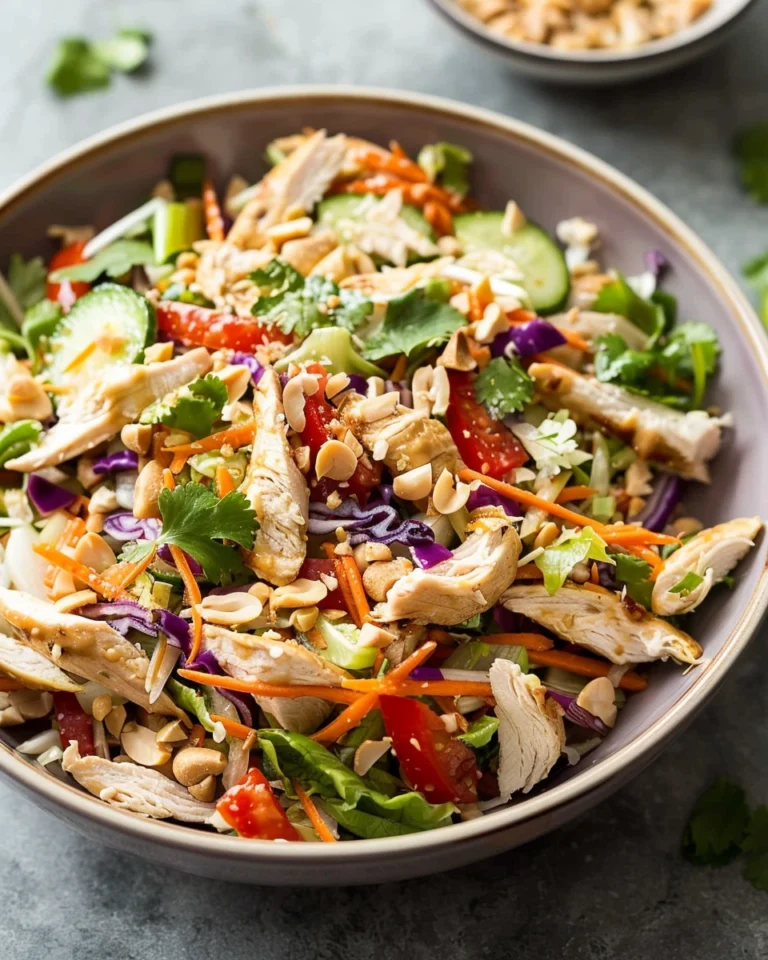 Thai Chicken Salad with Peanut Dressing
