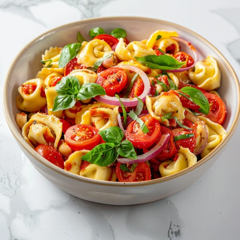 Roasted Red Pepper and Parmesan Tortellini Salad