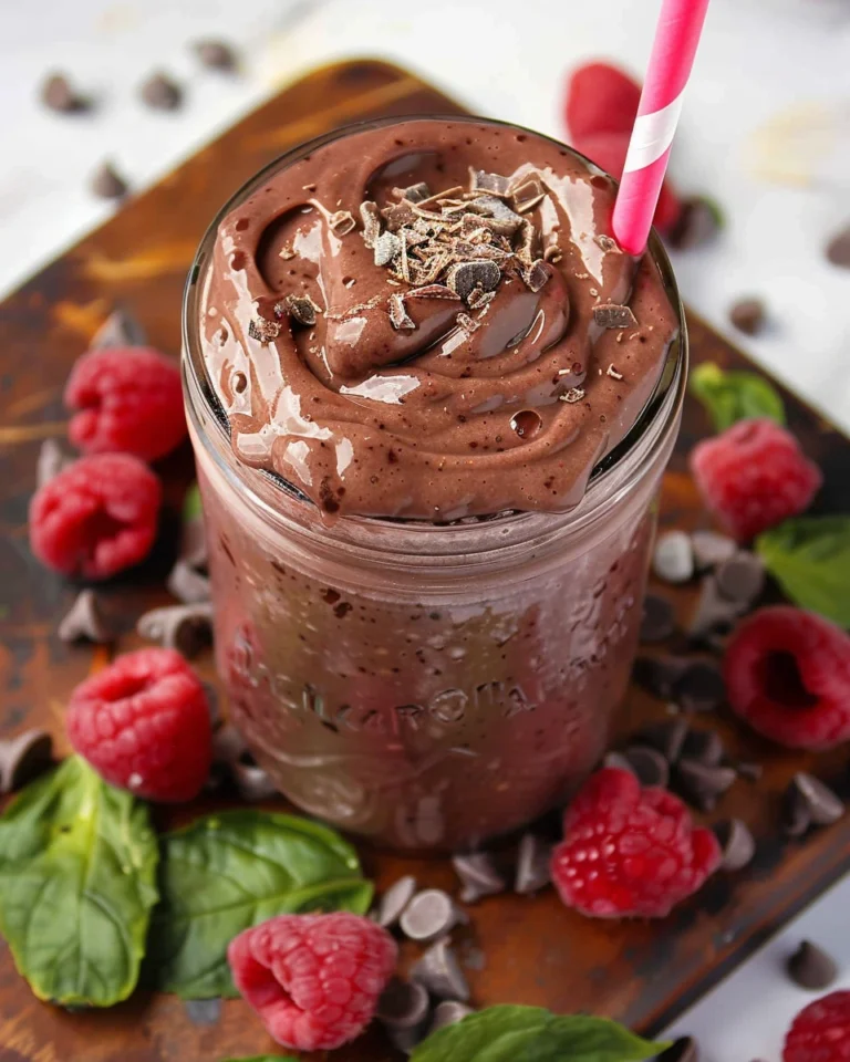 Chocolate Raspberry Smoothie with Avocado