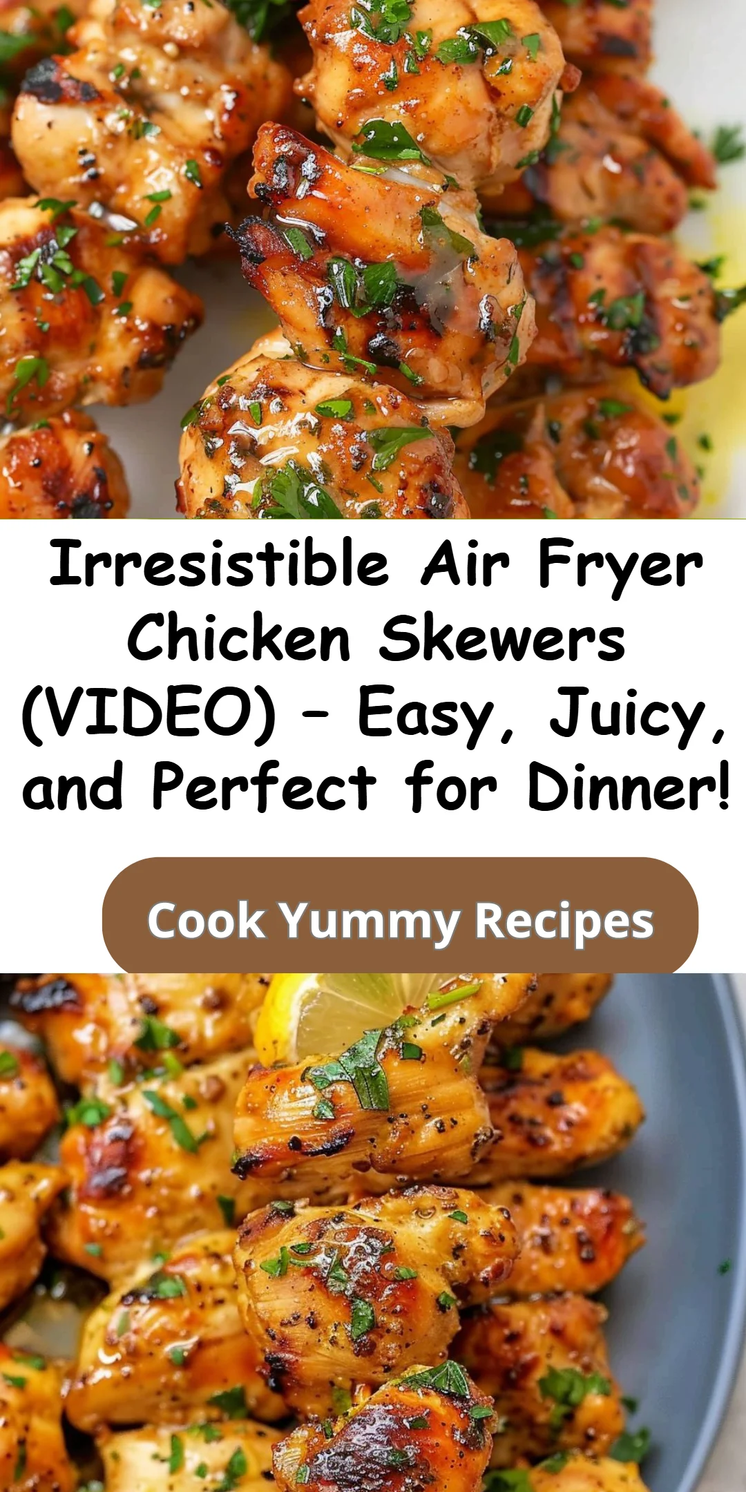 Air Fryer Chicken Skewers (VIDEO) Easy Crispy for Busy Moms