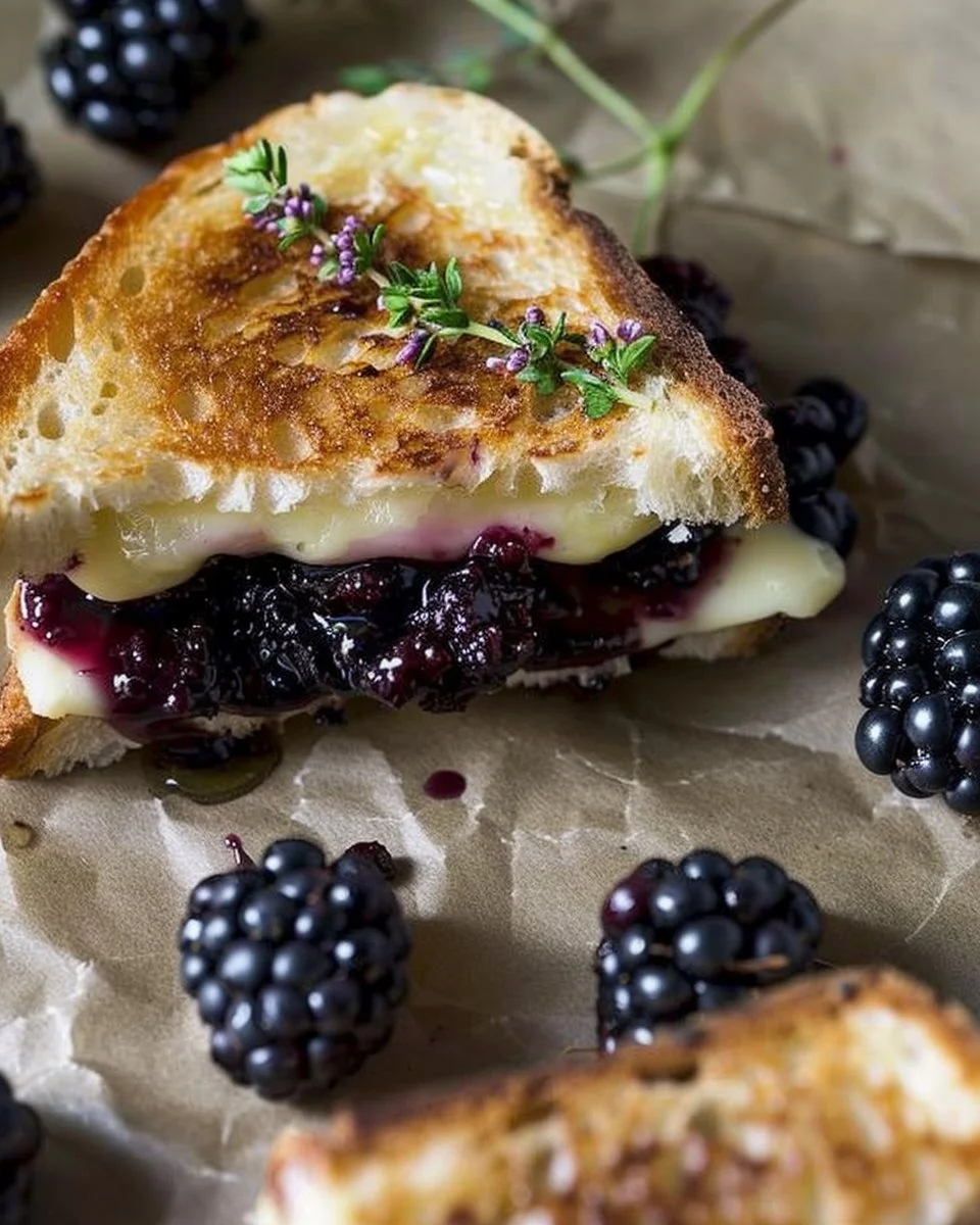 Blackberry Balsamic and Brie Grilled Cheese