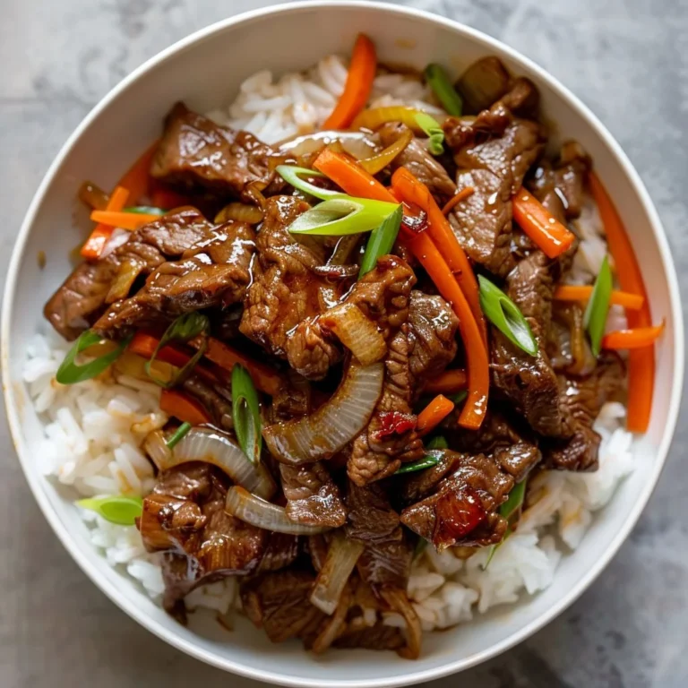 Chinese Beef and Onion Stir-Fry with vibrant colors and fresh ingredients.