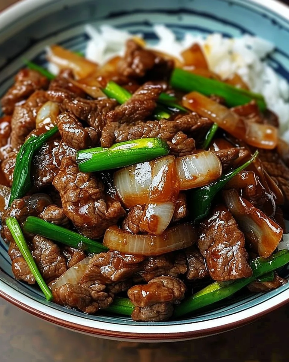 Chinese Beef and Onion Stir-Fry
