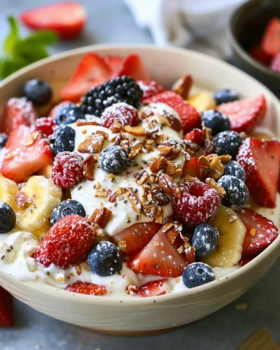 Fruit Salad with Yogurt Dressing
