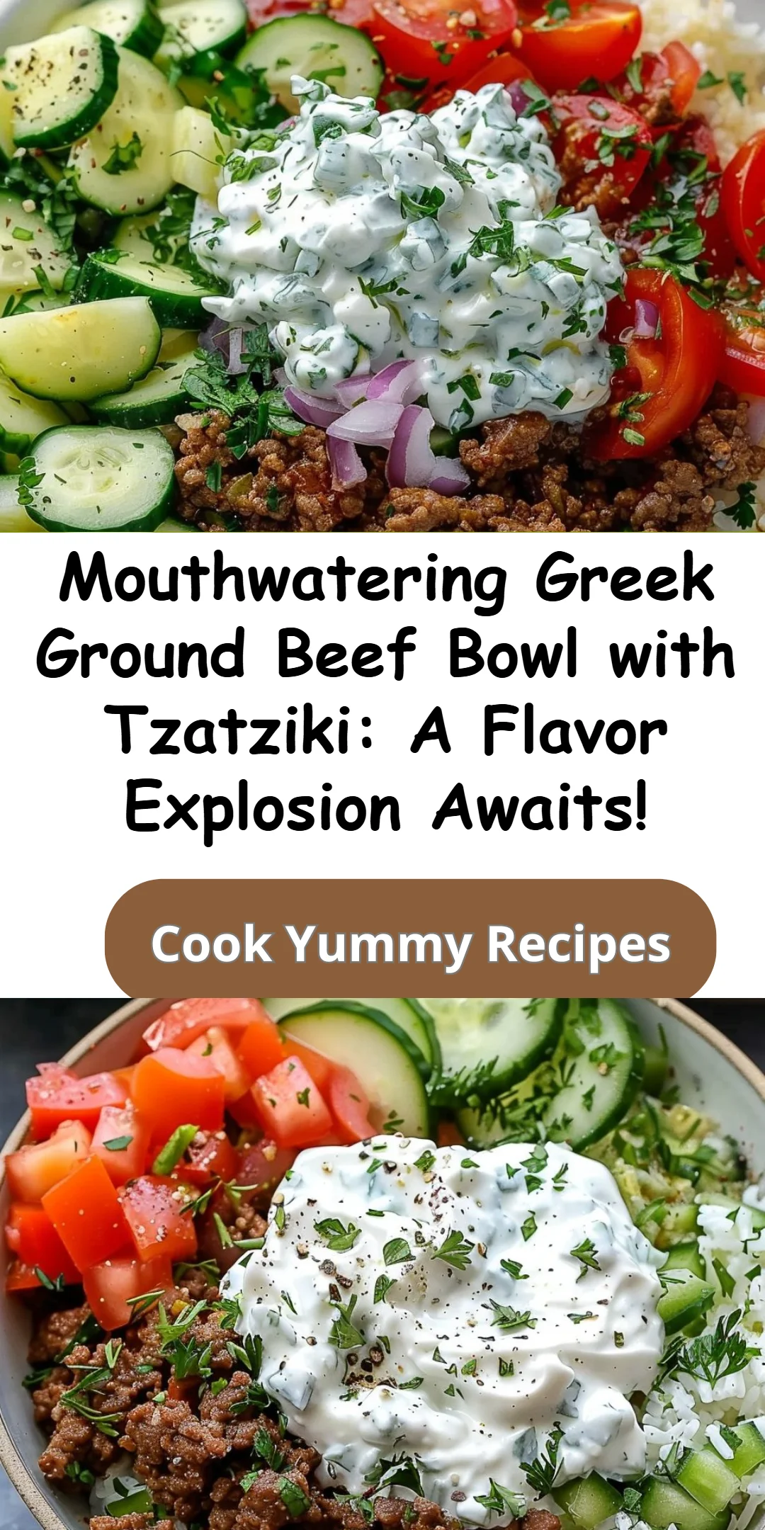 Greek Ground Beef Bowl with Tzatziki: Easy 15-Minute Meal Boost