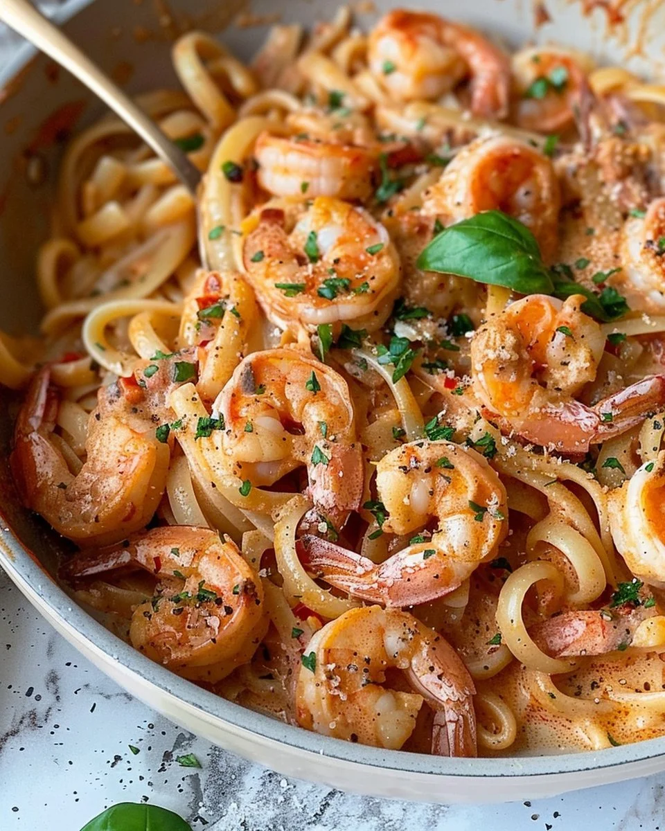 Delicious Marry Me Shrimp Pasta served in a bowl, perfect for romantic dinners.