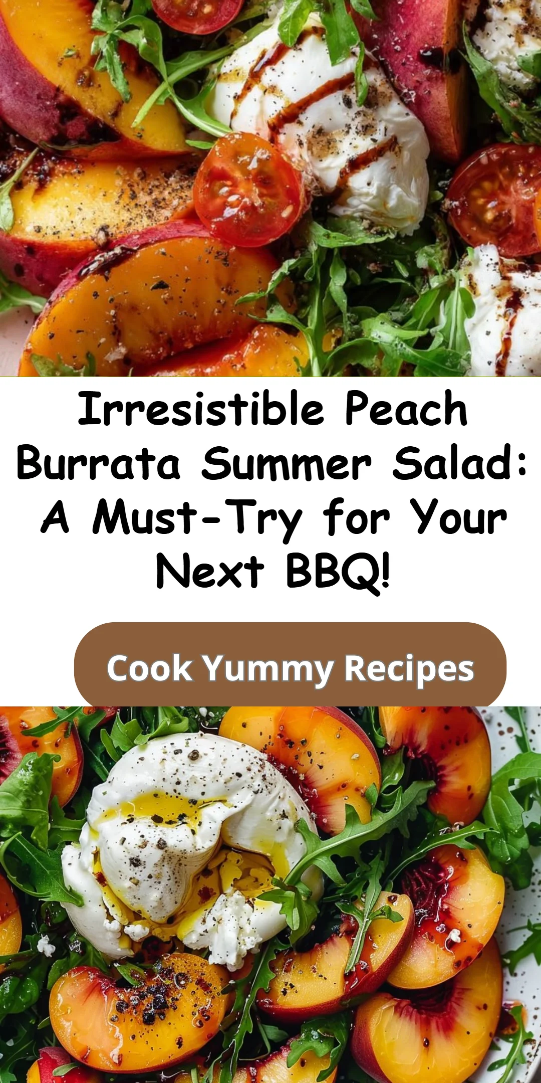 Peach Burrata Summer Salad with Fresh Herbs