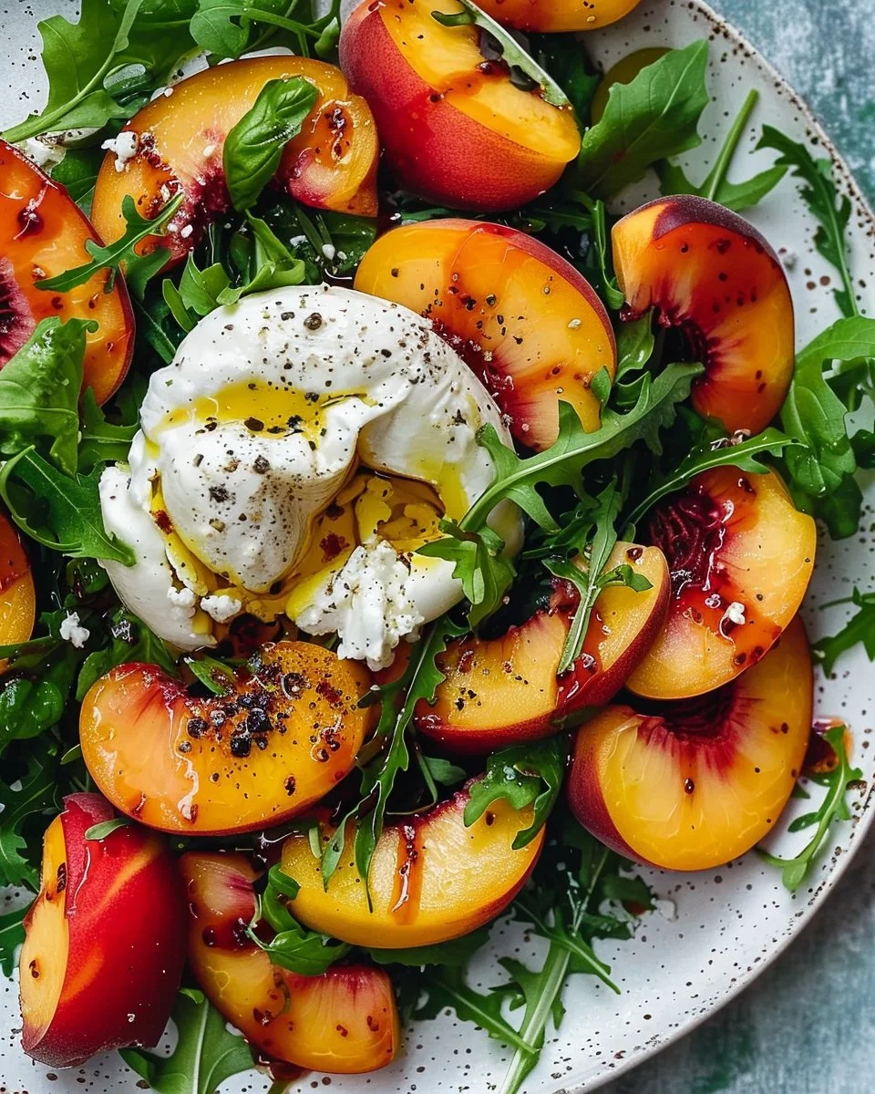 Peach Burrata Summer Salad