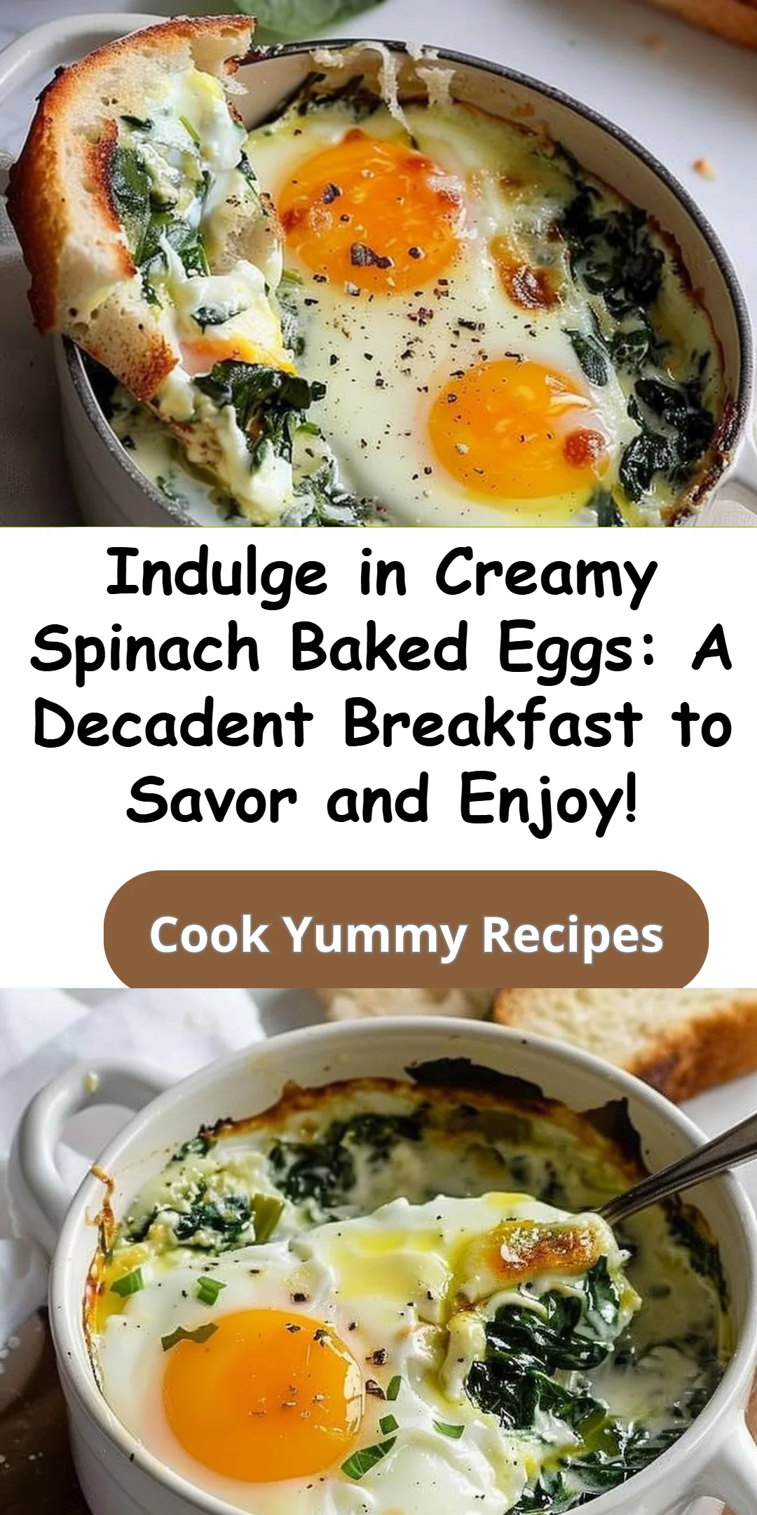 Creamy Spinach Baked Eggs