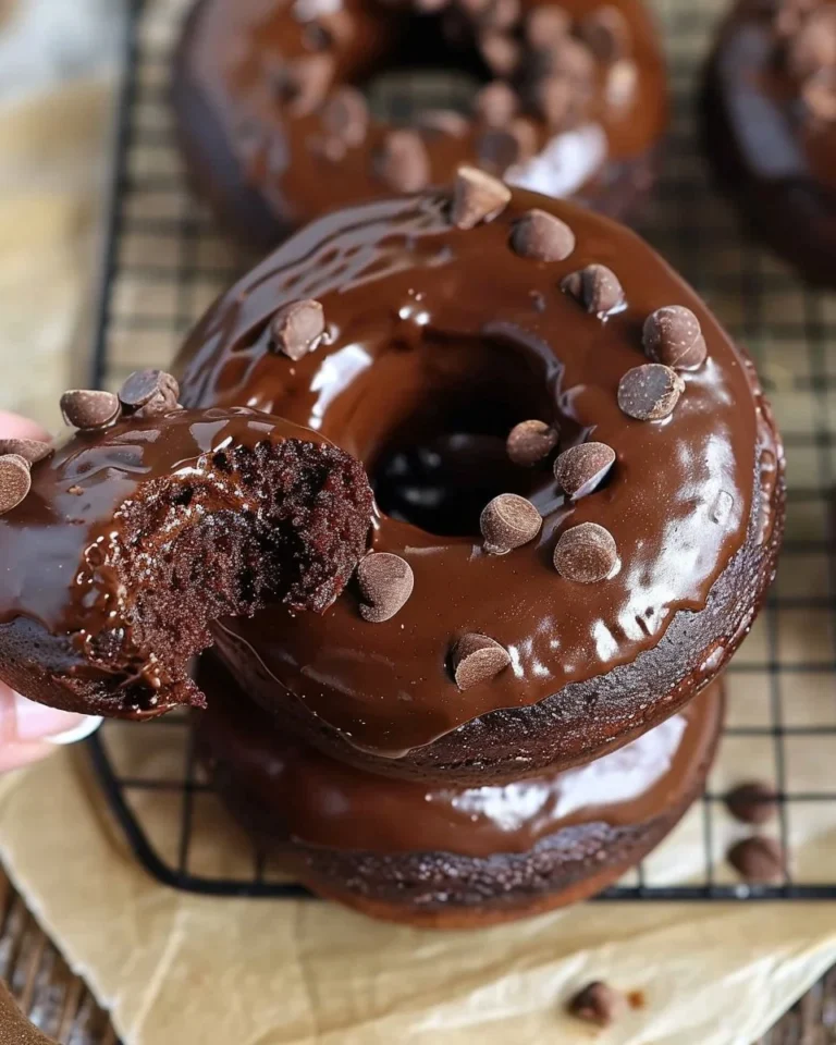 Delicious and healthy chocolate protein donuts ready to enjoy