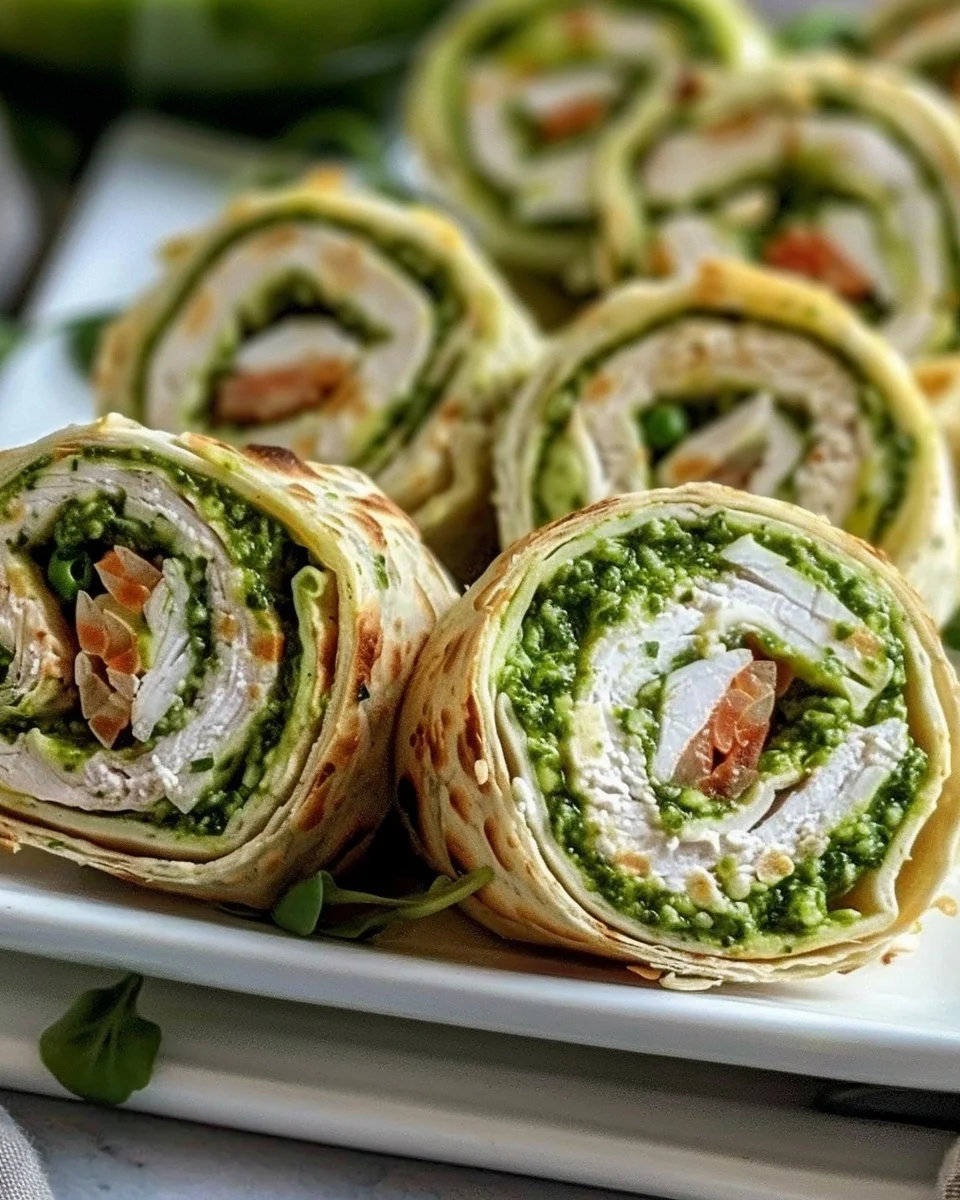 Turkey Pesto Pinwheel Wraps