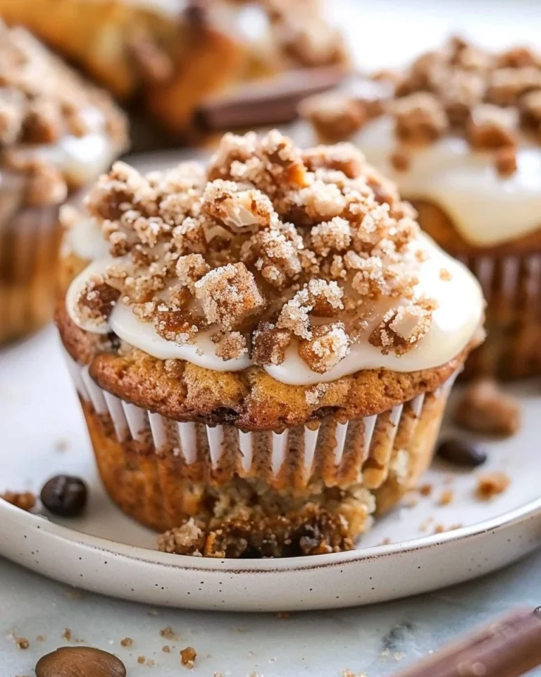 Delicious homemade coffee cake muffins with crumbly streusel topping