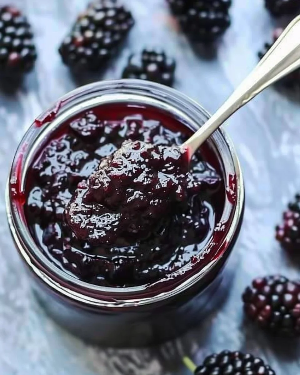 Easy homemade blackberry jam recipe with fresh blackberries.