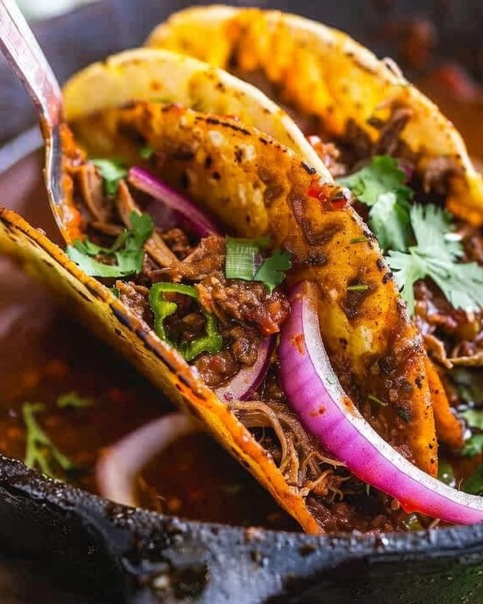 Delicious Birria Tacos made in a Crock Pot recipe