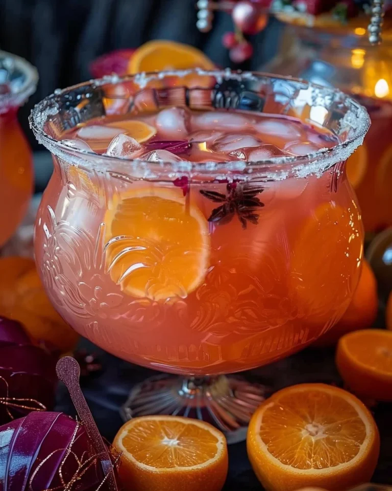 Delicious Hocus Pocus Punch served in a festive Halloween setting.