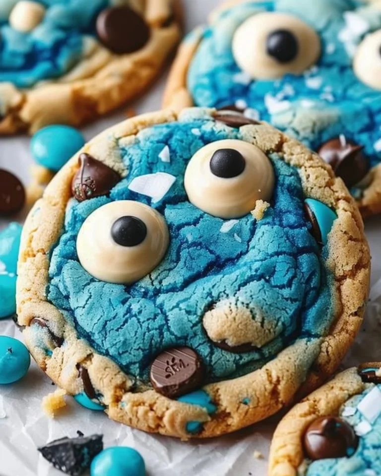 Delicious cookies inspired by Cookie Monster from Sesame Street