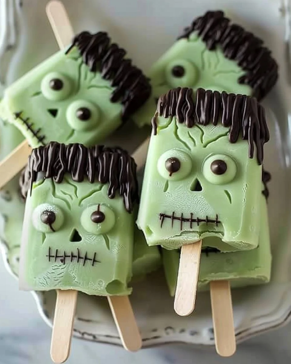 DIY Frankenstein popsicles and cakecicles for holiday party treats